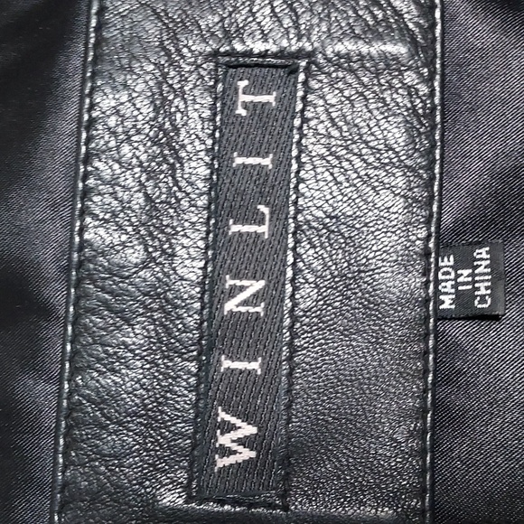 WINLIT Black Leather Jacket- Size L (Large). - Picture 6 of 10